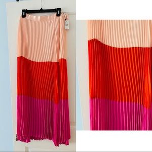 New EXPRESS High Waisted Pleated midi skirt